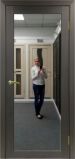 Двери межккомнатные Турин 501 Зеркало Дуб Серебристый
