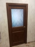 Межкомнатная дверь массив ольхи Валенсия ПО Античный орех (ОКА)