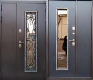 Входная дверь Джулия 1200*2050 Венге Ковка Стеклопакет